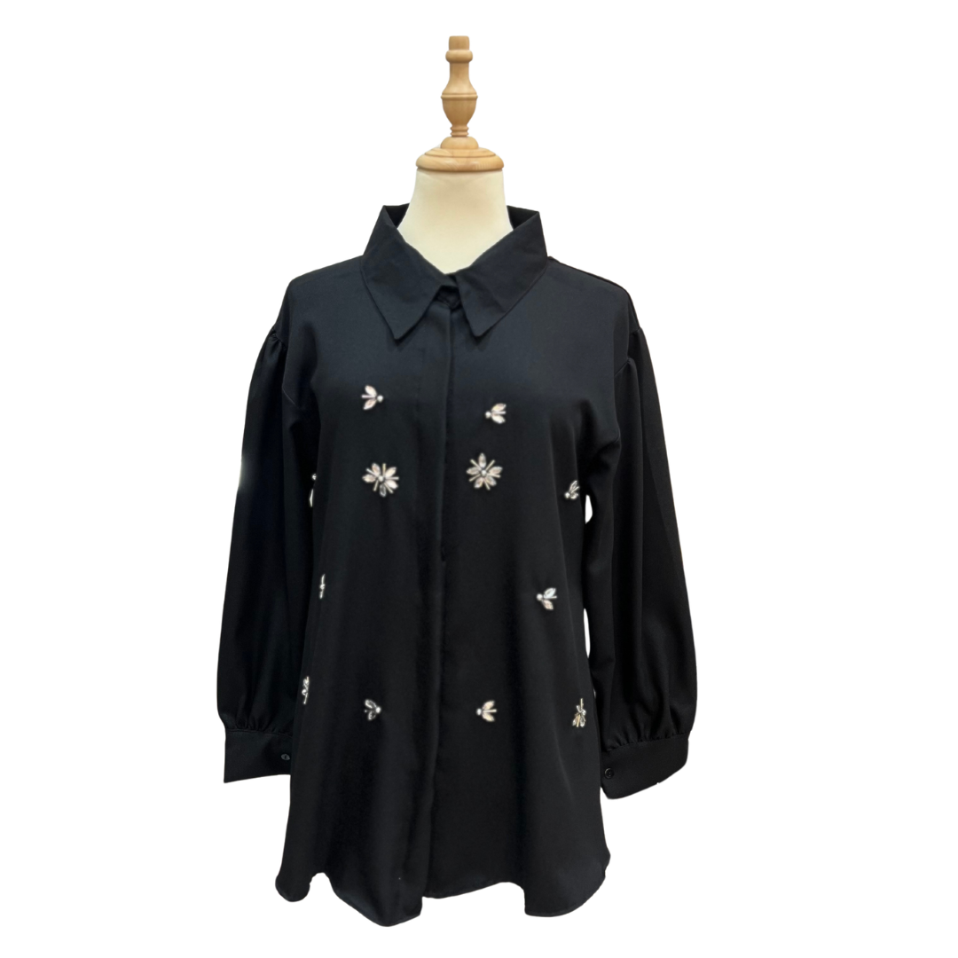 Beaded Top - Black
