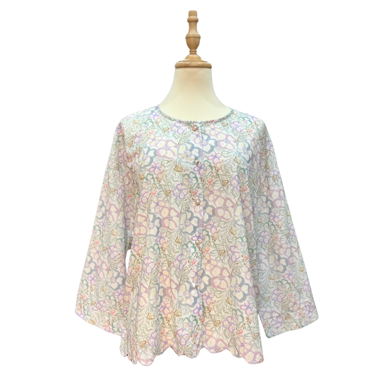 Cotton Sulam Blouse - Ines