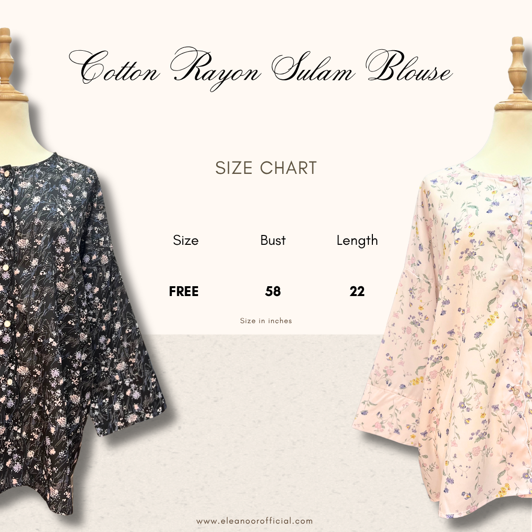 Cotton Rayon Sulam Blouse - Espresso
