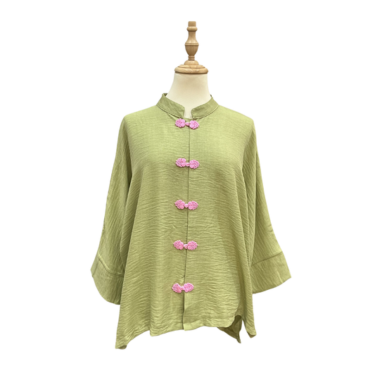 Cheongsam Top - Lime