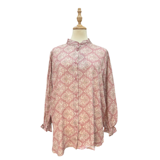Raina Cotton Rayon Top - Monogram
