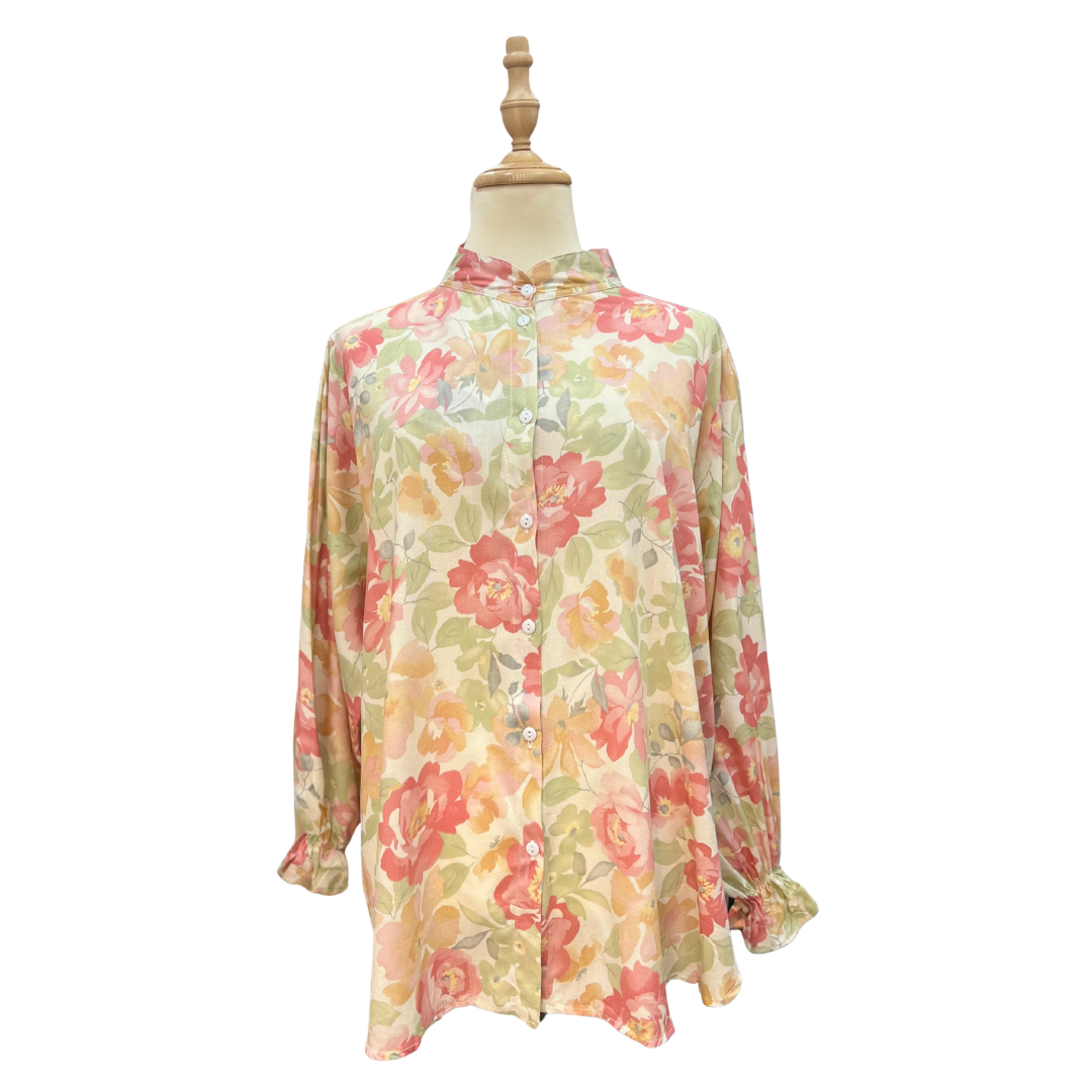 Raina Cotton Rayon Top -  Dahlia