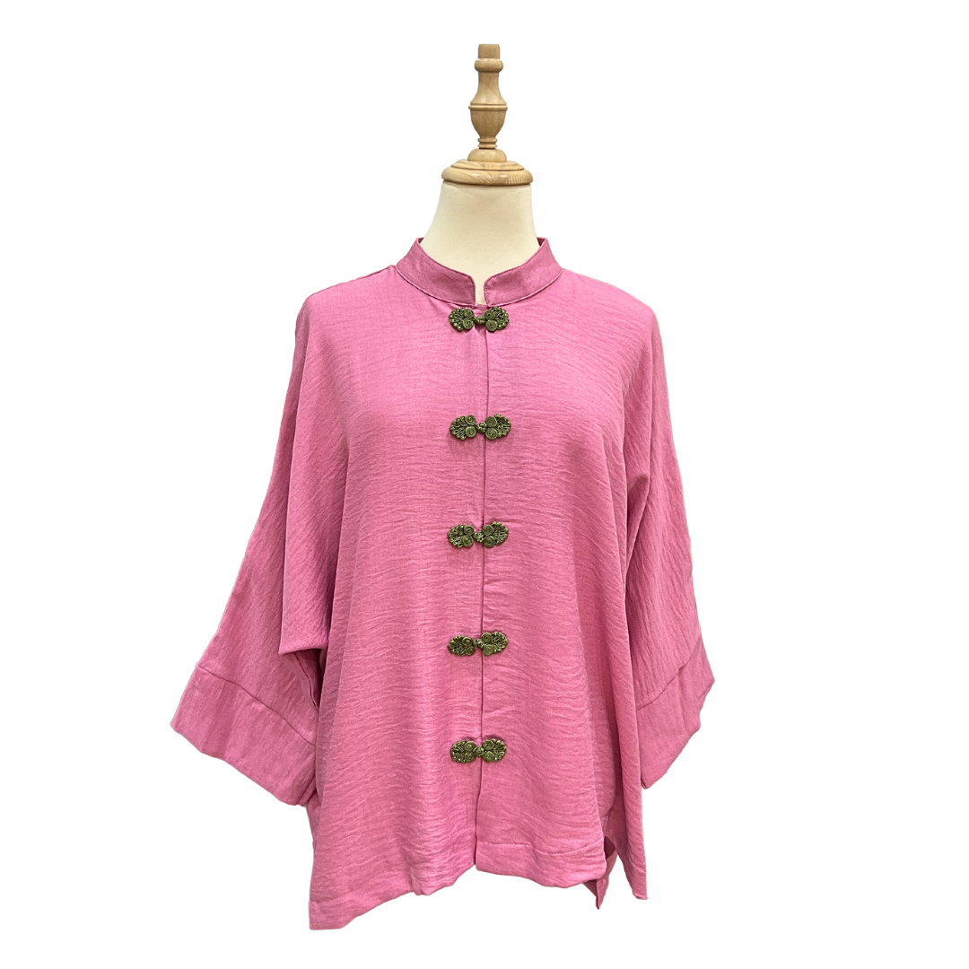 Cheongsam Top - Dark Pink