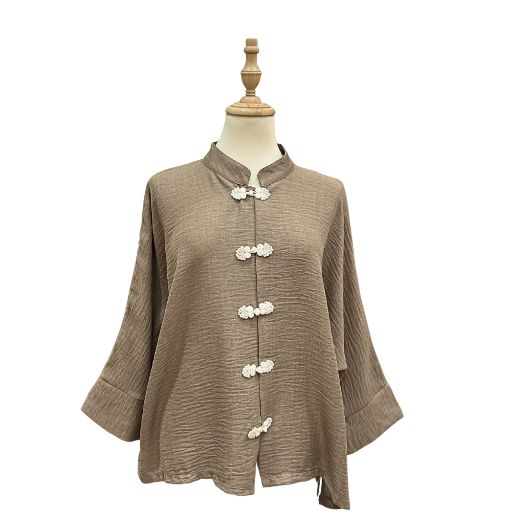 Cheongsam Top - Mocha