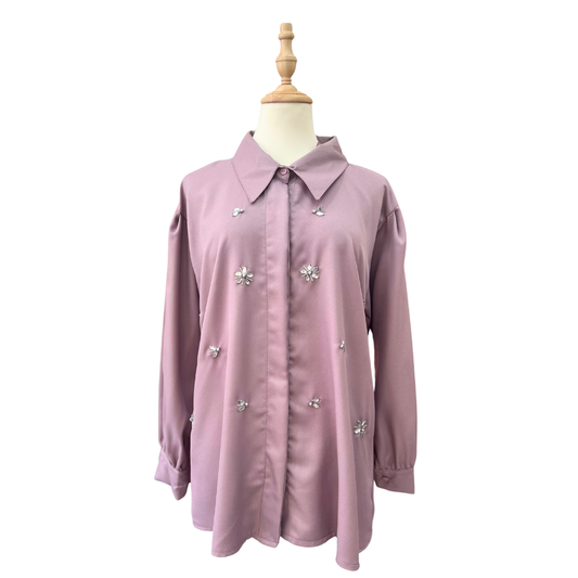 Beaded Top - Lilac