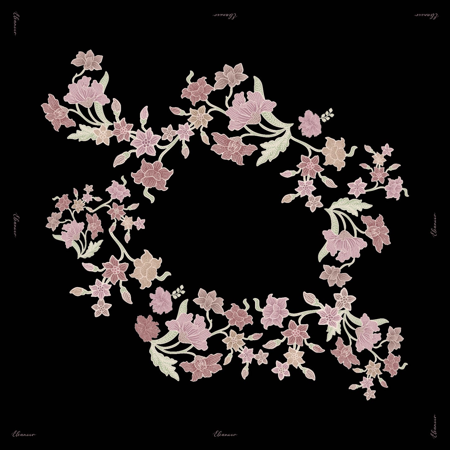 Batik in Matte Satin Square (Ivy)
