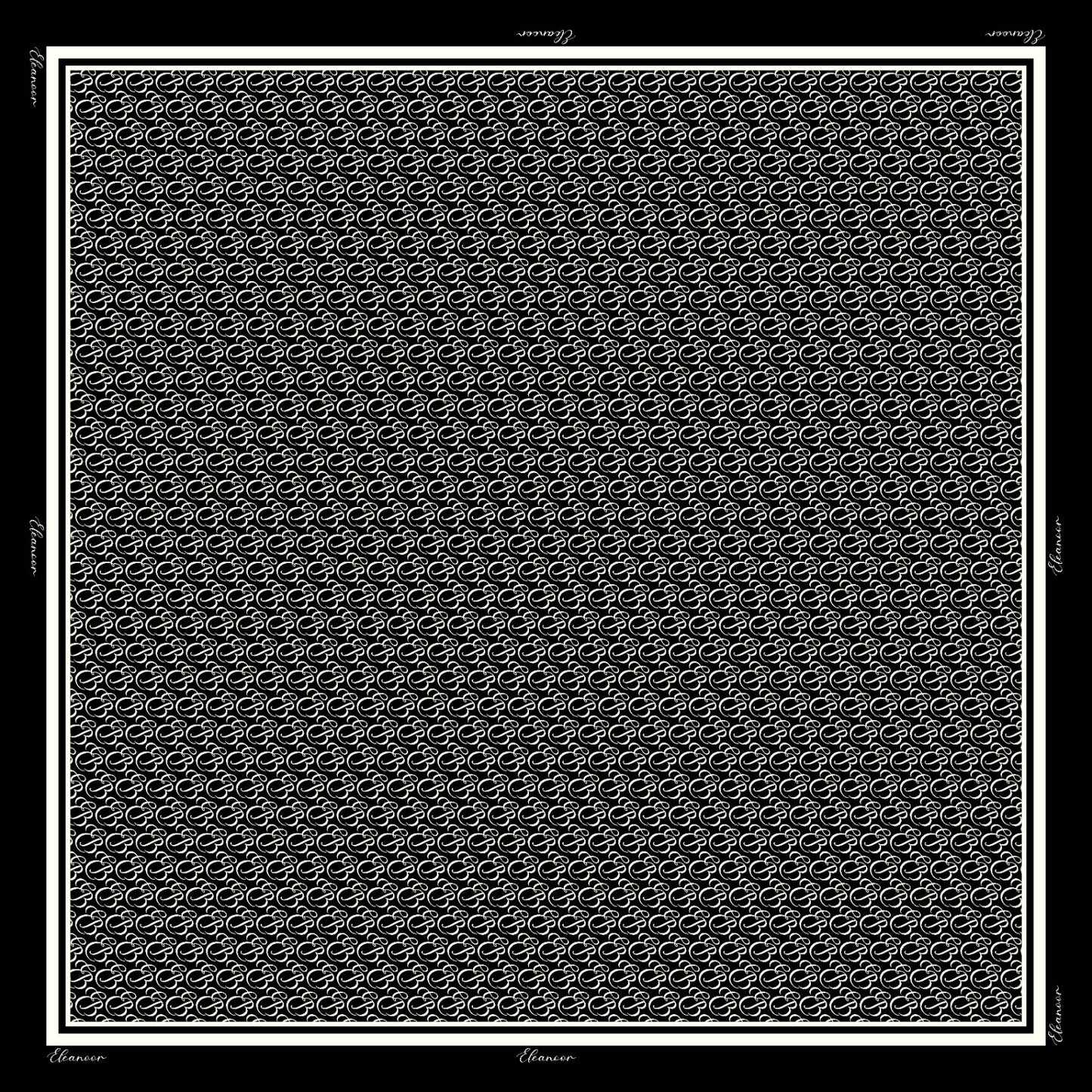 Monogram in Square Matte Satin (Charcoal)