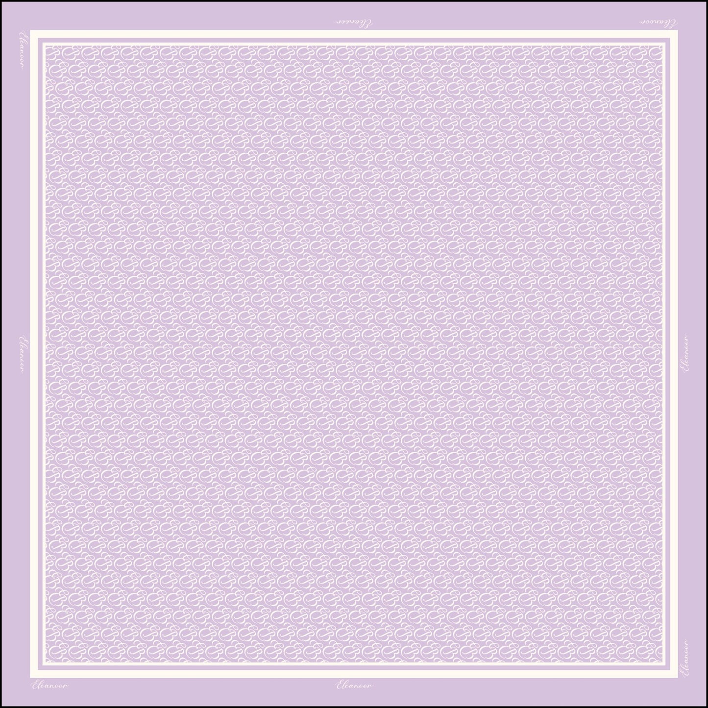 Monogram in Matte Satin Square (Lilac)