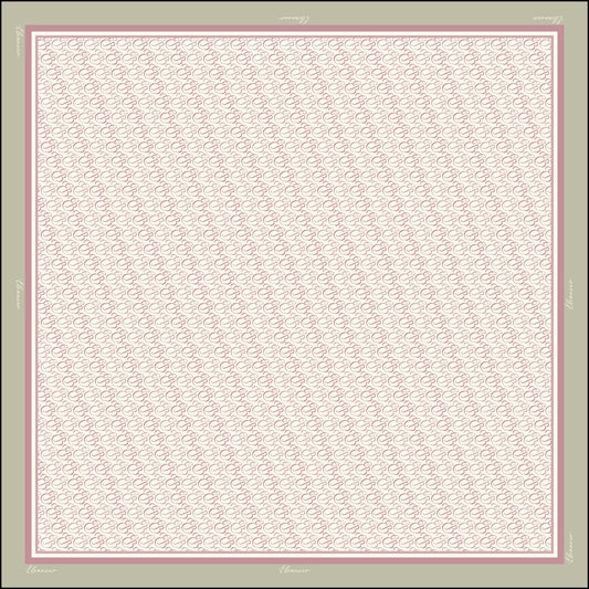 Monogram in Matte Satin Square (Matcha Berry)